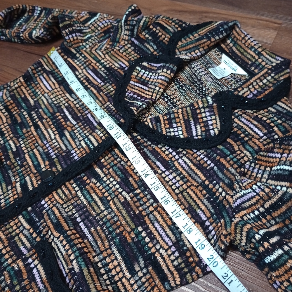 Exclusively Misook Button Front Multicolored Swea… - image 6